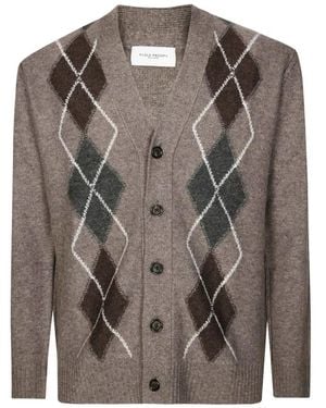 Paolo Pecora Argyle Cardigan - Bruin