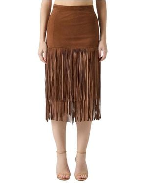 Ermanno Scervino Midi Skirts - Brown