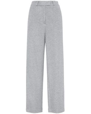 Brunello Cucinelli Straight Trousers - Grijs