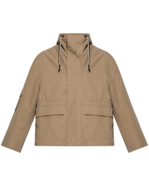 Rethinkit Studios Jassen ,Katoen Oversized Jas Met Opstaande Kraag - Naturel