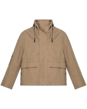 Rethinkit Studios Jassen ,Katoen Oversized Jas Met Opstaande Kraag - Naturel