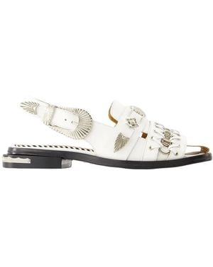 Toga Flat Sandals - Bianco