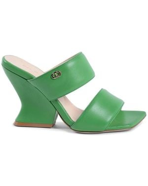 Dee Ocleppo Heeled Mules - Green