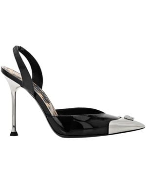 Philipp Plein Skull Heel Lackleder Pumps - Schwarz