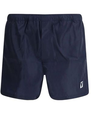 Valentino Logoed Badehose Mit Verstellbarem Bund - Blau