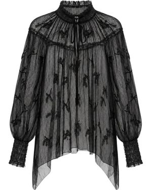 Elisabetta Franchi Overhemden ,Zwart ,Blouses