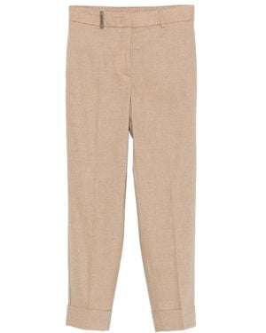 Peserico Cropped Trousers - Naturel