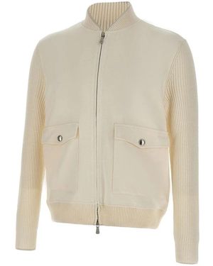 Eleventy Bomber Jackets - Natural