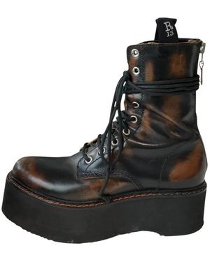 R13 Lace-Up Boots - Noir