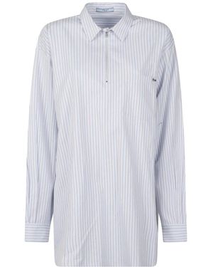 Prada Overhemden ,Blauw ,Katoen Gestreept Overhemd