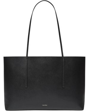 Calvin Klein Foil Logo Tote W/Pouch - Schwarz