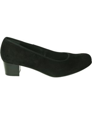 Semler Schoenen ,Zwart ,Suède Zwarte Suède Pumps