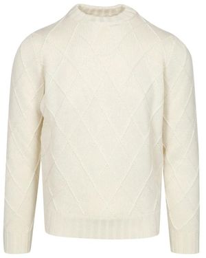 FILIPPO DE LAURENTIIS Merino Wollen Trui - Wit