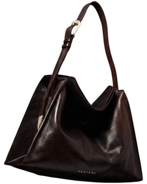 Orciani Trinity Lagoon Midi Schultertasche - Schwarz