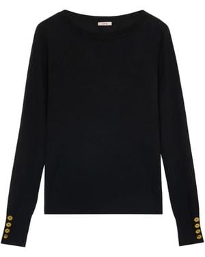 Oltre Round-Neck Knitwear - Nero