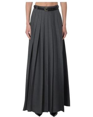 Self-Portrait Maxi Skirts - Negro
