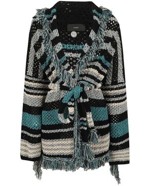 Alanui Ocean Stripes Cardigan - Groen
