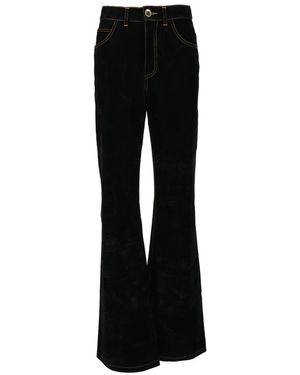Nineminutes Pantalones Casuales De Mezcla De Algodón, Mujer, Talla - Negro
