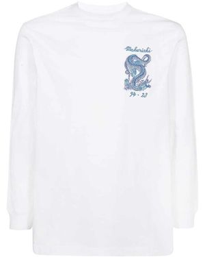 Maharishi Long Sleeve T-Shirts - White