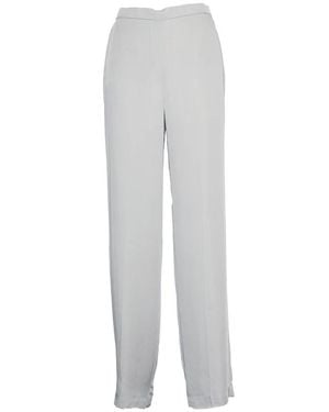 Theory Broeken ,Grijs ,Zijden Georgette Wijde Pijp Broek