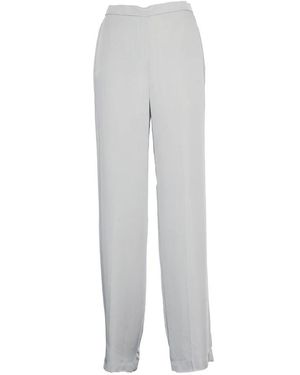 Theory Broeken ,Grijs ,Zijden Georgette Wijde Pijp Broek