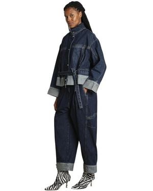 3.1 Phillip Lim Boxy Jas Met Taillebanden - Blauw