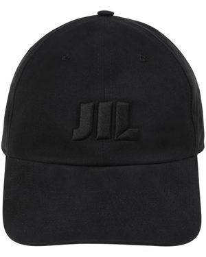Jil Sander Accessoires ,Zwart ,Katoen Cotton Drill Hat
