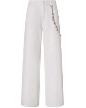 Pinko Wide Jeans - White