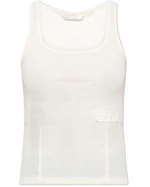 Rethinkit Studios Tops ,Katoen Ribgebreide Mouwloze Top - Wit