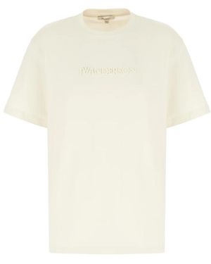 JW Anderson Lässiges Baumwoll-T-Shirt Für Männer - Weiß