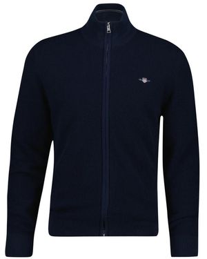 GANT Waffelstrick Reißverschluss Cardigan - Blau