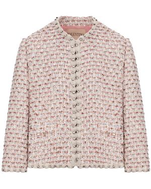 Valentino Tweed Jackets - Rosa