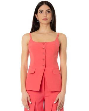 SIMONA CORSELLINI Sleeveless Tops - Rosa