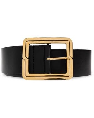 ベルト Etro High Black Leather Belt With Maxi Chrome Buckle Etro High Black Leather Belt With Maxi Chrome Buckle | THE LIST