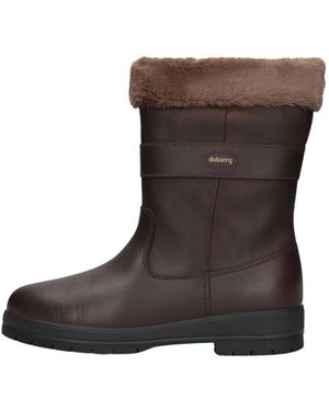 Dubarry Schoenen ,Bruin ,Leer Foxrock Laars Met Bontvoering