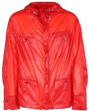 Ferragamo Verstellbare Kordel Techno Fabric Jacke - Rot