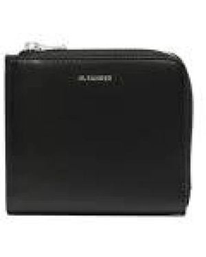 Jil Sander Accessoires ,Zwart ,Leer Card Holder