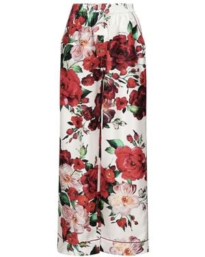 Dolce & Gabbana Wide Trousers - Red