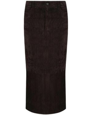 D.exterior Maxi Skirts - Negro