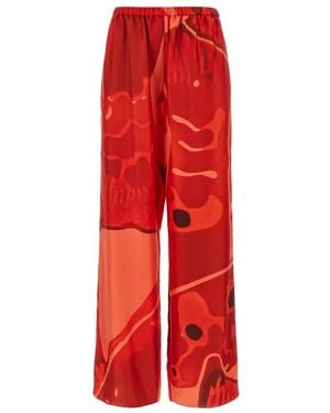 Ferragamo Wide Trousers - Red