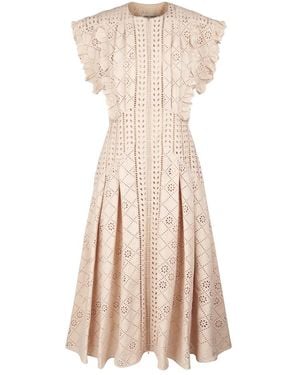 Alberta Ferretti Midi Dresses - Natural