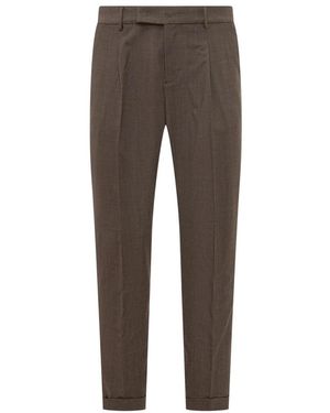Cruna Broeken ,Bruin ,Wol Tortona Carrot-Fit Broek