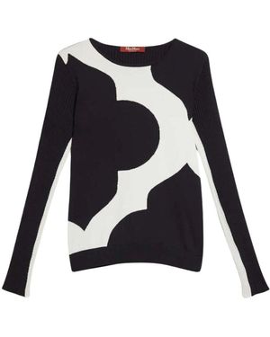 Max Mara Round-Neck Knitwear - Bleu