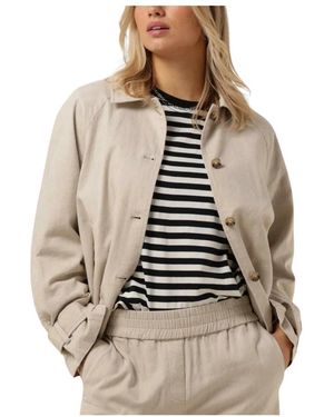 Modström Jassen ,Polyester Kort Jas Trendy Winterstijl - Naturel