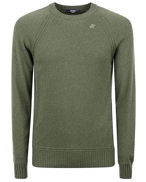 K-Way Round-Neck Knitwear - Verde