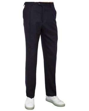 Etro Pantaloni blu con pieghe singole