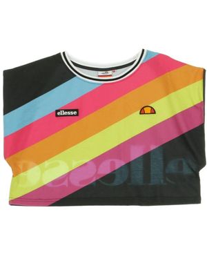 Ellesse Tops ,Veelkleurig ,Katoen Cropped T-Shirt - Meerkleurig