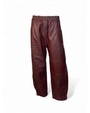 Oakwood Leather Trousers - Rouge