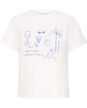 Ichi Tops ,Wit ,T-Shirt