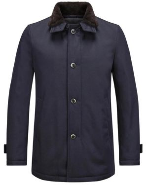 Herno Single-Breasted Coats - Bleu